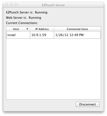 EZPunch Server Main Window